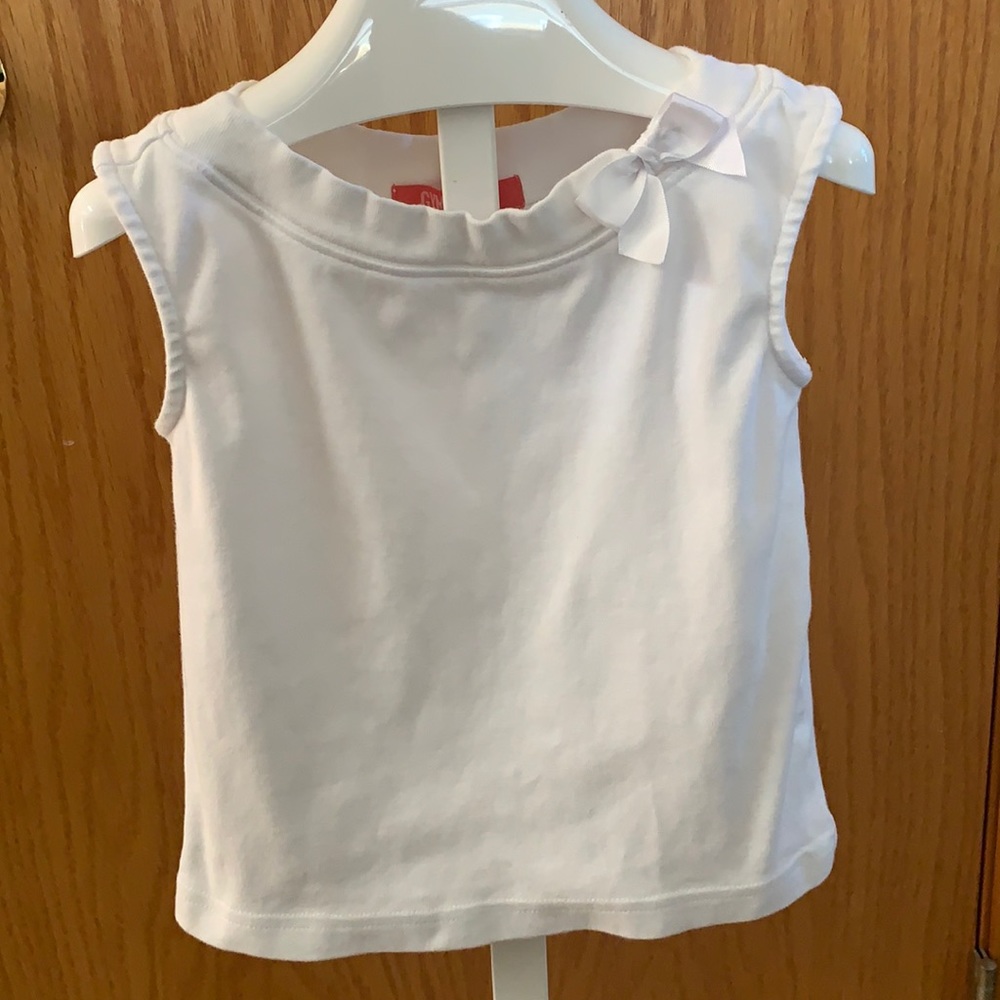 Gymboree White Bow Tank Top Shirt